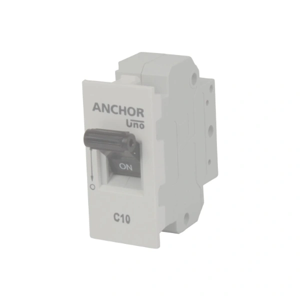 Anchor Roma Mini Modular 6 Ampere Single Pole MCB - 6A, White, 1 Year 